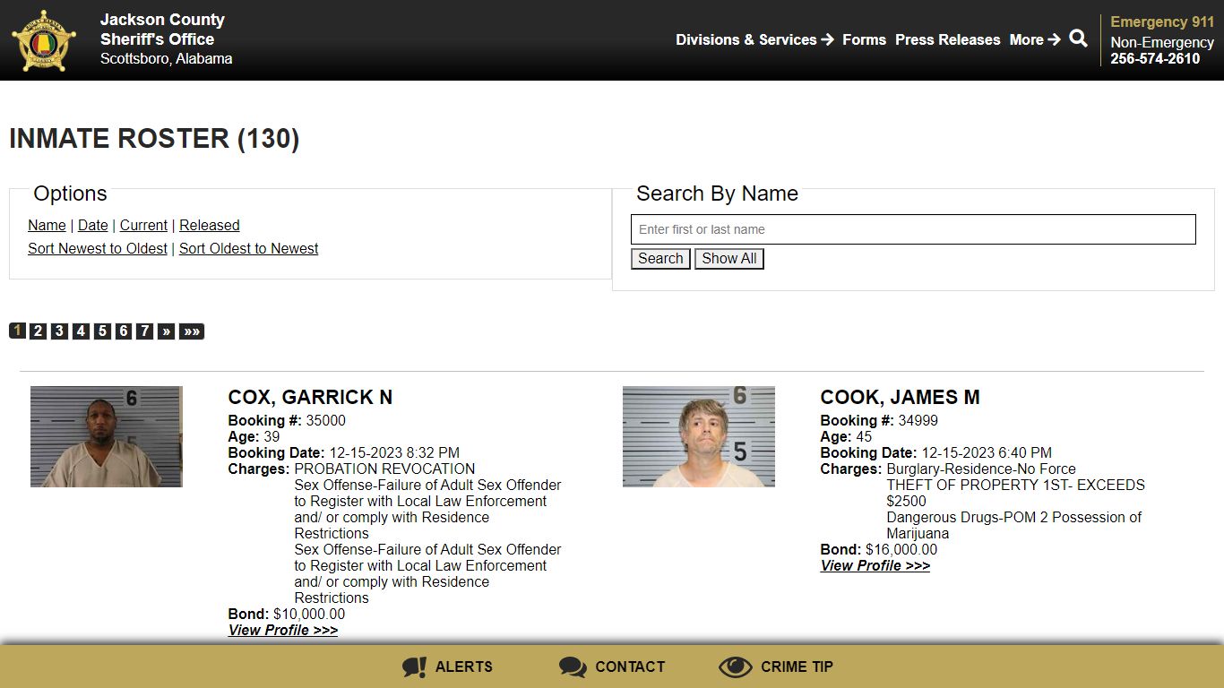 Inmate Roster | Jackson County Sheriff's Office